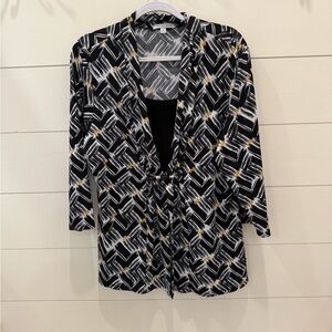 Black and White Patterned Top